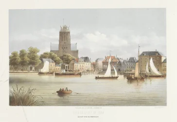 Udsigt over Dordrecht Udsigt over Vuilpoorts side (titel på objekt) Udsigt over Dordrecht i 1864 (serietitel på objekt)