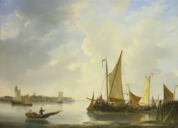 Udsigt over Dordrecht set fra Papendrecht
