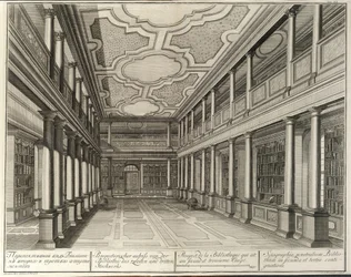 Bibliotek Fra: Bygningen af Imperial Academy of Sciences, 1741