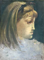 Misia Sert (1872-1950) i stil med Manet (olie på lærred)