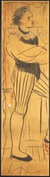 Triptych (tegning af en elskers scene) (blyant på papir) (se også 742029-30)