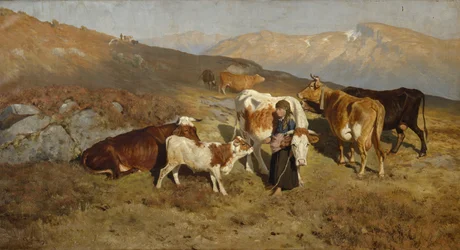 Hjem fra sommergræs (olie på lærred)