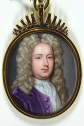 En herre ved navn Joseph Addison (emalje)
