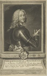 Portræt af Gerlach Adolph von Munchausen 1688-1770, 1738.