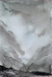 Misted Valley, 2015 (akvarel på papir)