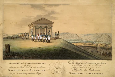 Besøg af Napoleon og Alexander I på slagmarken i Jena, 1808