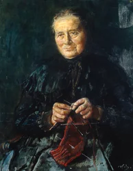 Strikkende kone (maleri)