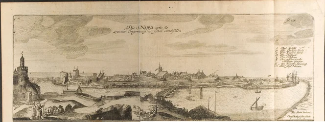 Narva Illustration fra Rejser til den store hertug af Muscovy og kongen af Persien af Adam Olear