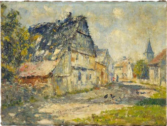 Landsbygade i Ehringsdorf nær Weimar