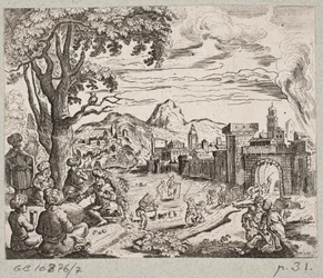 Illustration til Adam Olearius, "Persisk Rosenthal af en genial digter Schich Saadi […]", Slesvig 1660