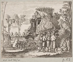 Illustration til Adam Olearius, "Persisk Rosenthal af en genial digter Schich Saadi […]", Slesvig 1660