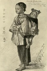 Bo-Kam og So-Ne - kinesiske piger, Hong Kong, 1898.