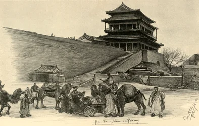Hatman Gate, Peking, Kina, 1898.