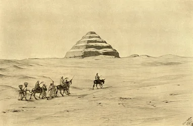 Djosers pyramide ved Saqqara, nær Kairo, Egypten, 1898.