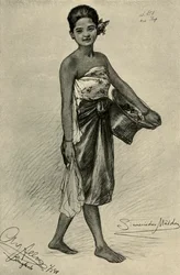 Siamesisk pige, Bangkok, 1898.