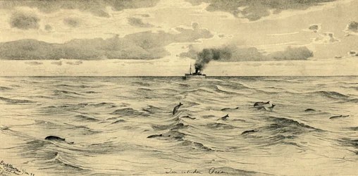Dampskib på Det Indiske Ocean, 1898.