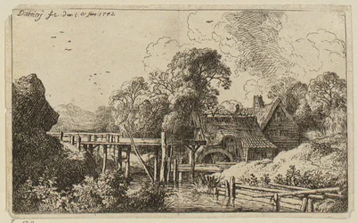 En mølle med en høj vandrende
