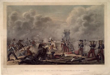 På slagmarken i Borodino før landsbyen Semenovsky, 1820