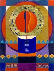 Eternal Flame, ca. 2004 (æggetempera på gesso-panel med bladguld)