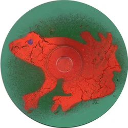 Frø ca. 2023 (akryl på CD)