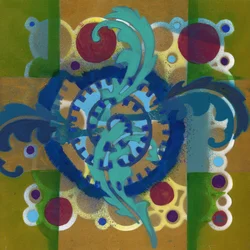Meditation 17, ca. 2017 (akryl på panel)