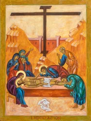 The Lamentation Icon, 2022 (æggetempera, bladguld, træ)