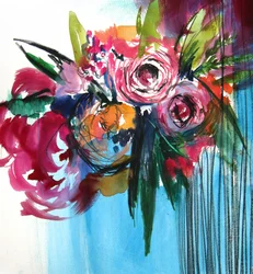Livlige abstrakte blomster