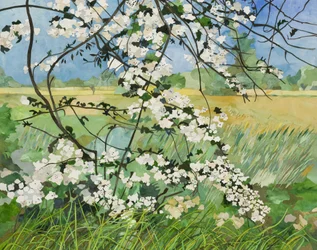 Blossom Tree, 2015 (akvarelmalet papircollage)