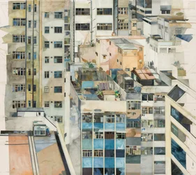 Hong Kong, 2011 (akvarelmalet papircollage)