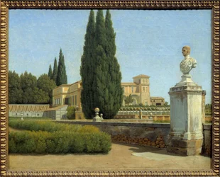 I Villa Albanis haver. Maleri af Christoffer Wilhelm Eckersberg (1783-1853) Ec. Dan.