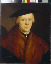 Portræt af en mand (Portræt af en mand). Maleri af Christophe Amberger (ca. 1500-1562), olie på træ, efter 1548. Tysk kunst