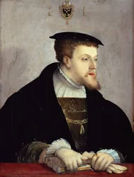 Portræt af kejser Karl V 1500-1558, ca 1532