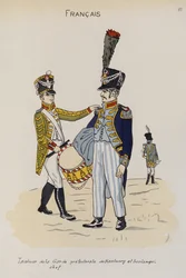 En trommeslager og bagermester fra præfekturgarden i Hamborg, ca. 1806
