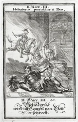 Gud skræmmer Heliodorus i et tempel, 2 Makkabæer (3:21-28), 1695