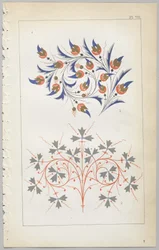 Kunsten at dekorativt design: med et appendiks, der angiver de timer på dagen, hvor blomsterne åbner, udgivet af Day & Son, London, 1862
