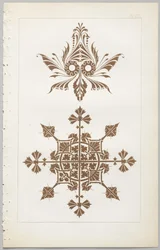 Kunsten at dekorativt design: med et appendiks, der angiver de timer på dagen, hvor blomsterne åbner, udgivet af Day & Son, London, 1862