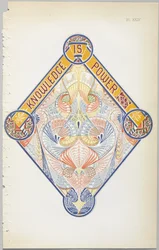 Kunsten at dekorativt design: med et appendiks, der angiver de timer på dagen, hvor blomsterne åbner, udgivet af Day & Son, London, 1862