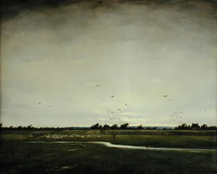 An English Landscape, Romney Marsh (olie på lærred)