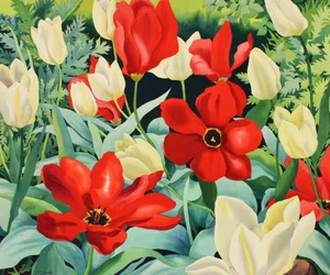 Tidlige tulipaner (akvarel på papir)