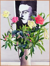 Fernando Pessoa (1888-1935), Roser og liljer (wc på papir)