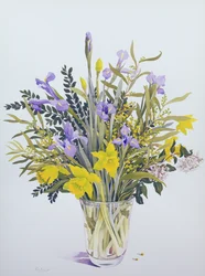 Forårsblomster (wc på papir)