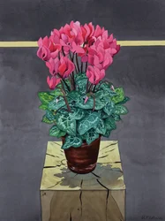 Stilleben Cyclamen (akvarel på papir)