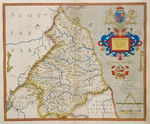 Kort over Northumbria, fra 