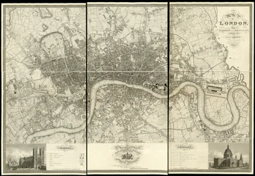 Kort over London, fra en faktisk opmåling foretaget i 1824