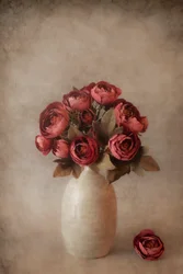 Stemningsfulde røde blomster