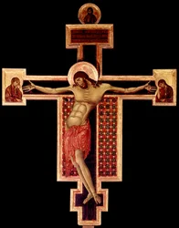 Krucifikset Detrempe på træ af Cimabue (Cenni di Pepo) (1272-1302) 1268-1271 Mål 336x267 cm Arezzo, San Domenico kirke
