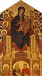 Santa Trinita Maestà (Madonna på tronen; Madonna og barn på tronen med otte engle, Santa Trinita Madonna)