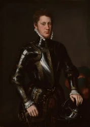 Portræt af en mand i rustning