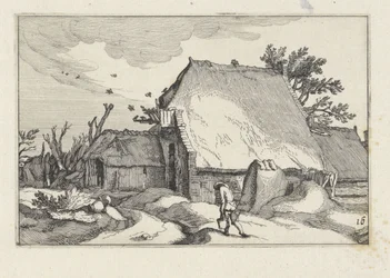 Gård og mand med to spande Landskaber med gårde (serietitel)