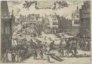 Henrettelse af krudtforrædernes sammensvorne, 1606 Supplicium de octo coniuratis sumtum i Britannia (titel på objekt)